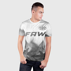 Футболка спортивная мужская FAW - white gradient посередине, цвет: 3D-принт — фото 2