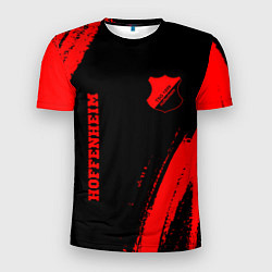 Мужская спорт-футболка Hoffenheim - red gradient вертикально