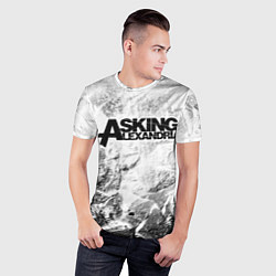 Футболка спортивная мужская Asking Alexandria white graphite, цвет: 3D-принт — фото 2