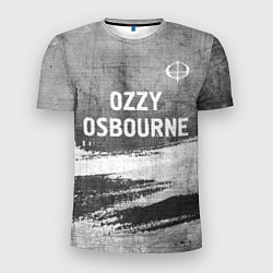 Футболка спортивная мужская Ozzy Osbourne - grey gradient посередине, цвет: 3D-принт