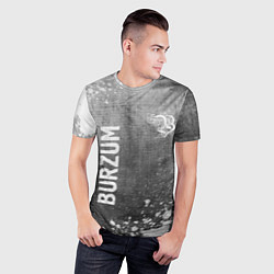 Футболка спортивная мужская Burzum - grey gradient вертикально, цвет: 3D-принт — фото 2