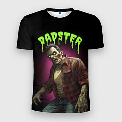 Футболка спортивная мужская Dadster - zombie - на хэллоуин, цвет: 3D-принт