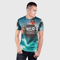 Футболка спортивная мужская Wartunder корабль авианосец, цвет: 3D-принт — фото 2