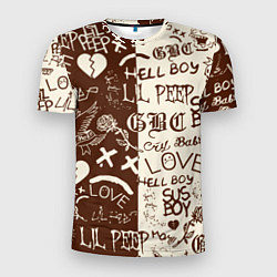 Футболка спортивная мужская Lil peep retro pattern, цвет: 3D-принт