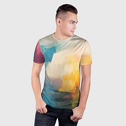 Футболка спортивная мужская Живопись мазками, цвет: 3D-принт — фото 2