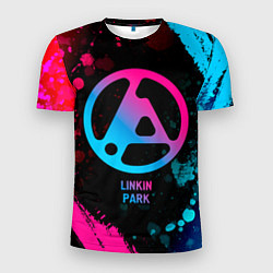 Футболка спортивная мужская Linkin Park 2024 - neon gradient, цвет: 3D-принт