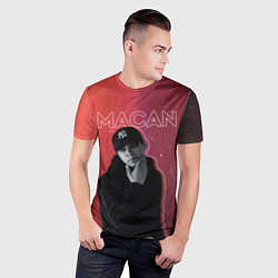 Футболка спортивная мужская Макан - певец, цвет: 3D-принт — фото 2