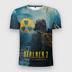 Футболка спортивная мужская Stalker 2 зараженная зона, цвет: 3D-принт