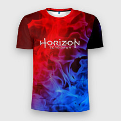 Мужская спорт-футболка Horizon zero dawn fire gradient