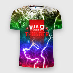 Мужская спорт-футболка Wartunder неоновые брызги красок