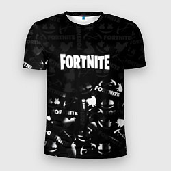 Мужская спорт-футболка Fortnite pattern black