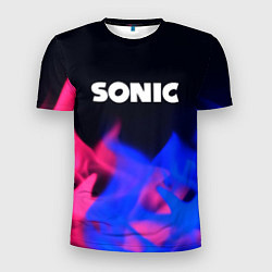 Мужская спорт-футболка Sonic neon flame