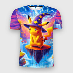 Мужская спорт-футболка Pikachu in a stargazers hat