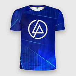 Футболка спортивная мужская Linkin Park blue poly, цвет: 3D-принт