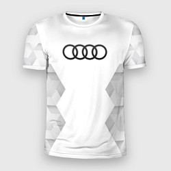 Футболка спортивная мужская Audi white poly, цвет: 3D-принт
