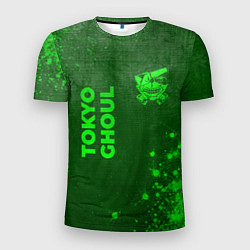 Футболка спортивная мужская Tokyo Ghoul - green gradient вертикально, цвет: 3D-принт