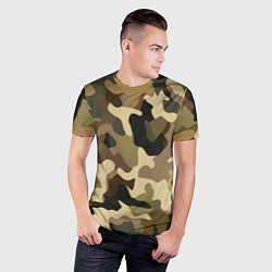 Футболка спортивная мужская Милитари камуфляж, цвет: 3D-принт — фото 2