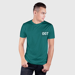 Футболка спортивная мужская Игрок 007 - Игра в кальмара, цвет: 3D-принт — фото 2