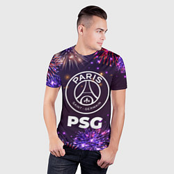 Футболка спортивная мужская Праздничный PSG, цвет: 3D-принт — фото 2