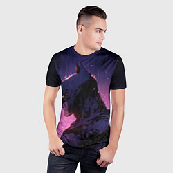 Футболка спортивная мужская Batman - Neon rain, цвет: 3D-принт — фото 2