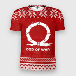 Футболка спортивная мужская Новогодний God of War, цвет: 3D-принт