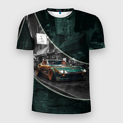 Мужская спорт-футболка Зелёный спорткар