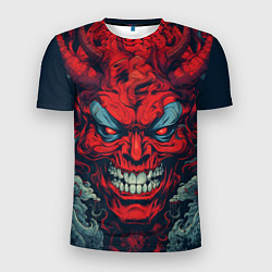 Футболка спортивная мужская Red demon Oni, цвет: 3D-принт