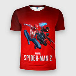 Футболка спортивная мужская Два паука Marvel spider man 2, цвет: 3D-принт