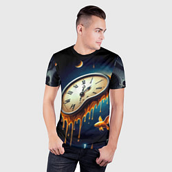 Футболка спортивная мужская Течение времени - сюрреализм, цвет: 3D-принт — фото 2