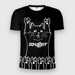 Футболка спортивная мужская Skillet: cat rock, цвет: 3D-принт