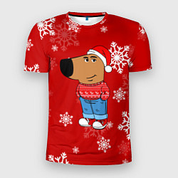 Футболка спортивная мужская Чиловый парень и снежинки, цвет: 3D-принт
