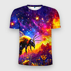 Мужская спорт-футболка Пчелка в космосе