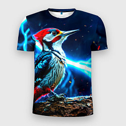 Мужская спорт-футболка Дятел в грозу