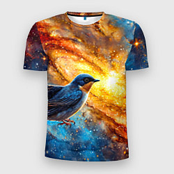 Футболка спортивная мужская Ласточка в космосе, цвет: 3D-принт