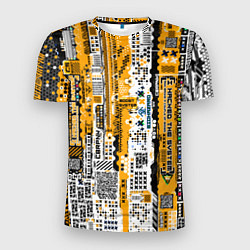 Мужская спорт-футболка Cyberpunk pattern yellow