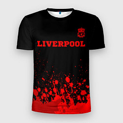 Футболка спортивная мужская Liverpool - red gradient посередине, цвет: 3D-принт