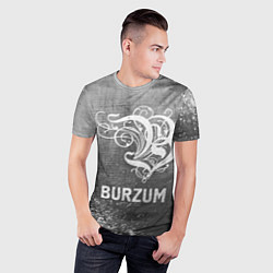 Футболка спортивная мужская Burzum - grey gradient, цвет: 3D-принт — фото 2