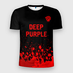 Футболка спортивная мужская Deep Purple - red gradient посередине, цвет: 3D-принт