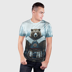 Футболка спортивная мужская Воин русский медведь, цвет: 3D-принт — фото 2