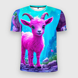 Мужская спорт-футболка Розовый козлик