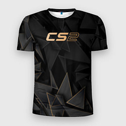 Футболка спортивная мужская Counter Strike 2 golden poly, цвет: 3D-принт
