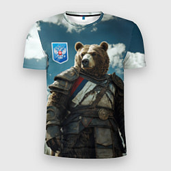 Мужская спорт-футболка Бурый русский медведь