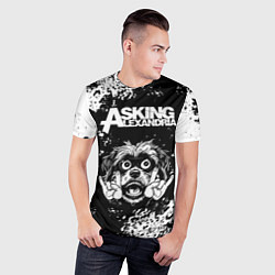 Футболка спортивная мужская Asking Alexandria рок пес, цвет: 3D-принт — фото 2