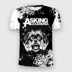 Футболка спортивная мужская Asking Alexandria рок пес, цвет: 3D-принт