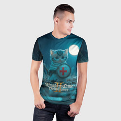 Футболка спортивная мужская Kingdom Come Deliverance 2 котик рыцарь, цвет: 3D-принт — фото 2