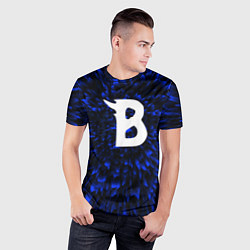 Футболка спортивная мужская Beastars blue energy, цвет: 3D-принт — фото 2
