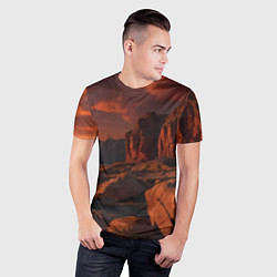 Футболка спортивная мужская Ночной каньон, цвет: 3D-принт — фото 2