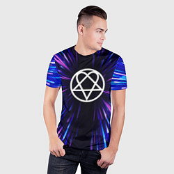 Футболка спортивная мужская HIM neon energy, цвет: 3D-принт — фото 2
