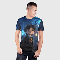Футболка спортивная мужская Гарри Поттер в галстуке, цвет: 3D-принт — фото 2