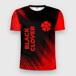 Мужская спорт-футболка Black Clover - red gradient вертикально